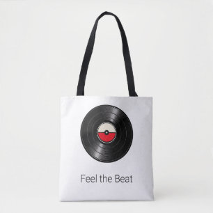 Fühle den Beat Retro-Vinyl-Tasche Tasche