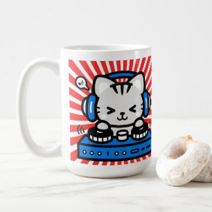 Fühle die Musik Tasse, Süße Katze Tasse