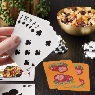 FÜHLE MICH ERDBEER-GUT lustige Erdbeerenfrucht Spielkarten