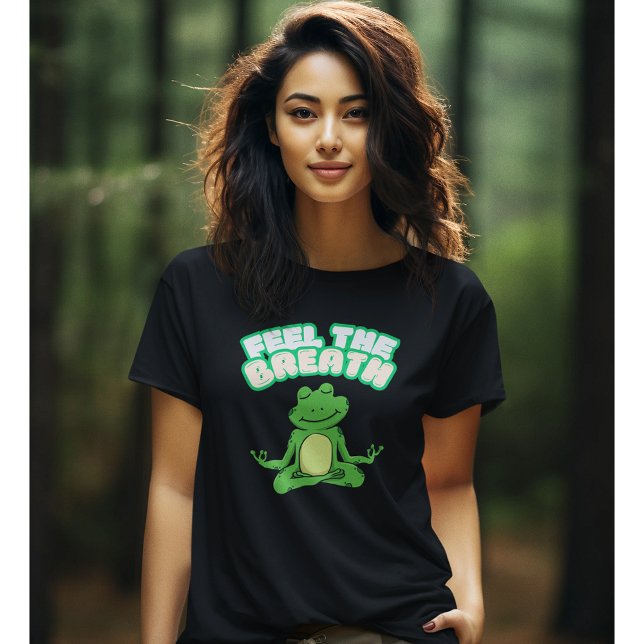 Fühlen Sie den Atem inspirierendes Yoga Pose Tshir T-Shirt (Von Creator hochgeladen)