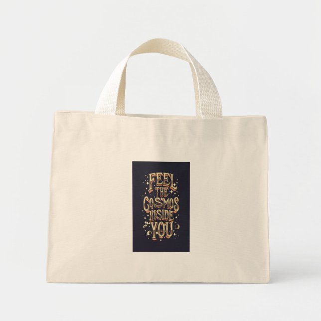Fühlen Sie den Kosmos in sich Mini Stoffbeutel (Vorne)