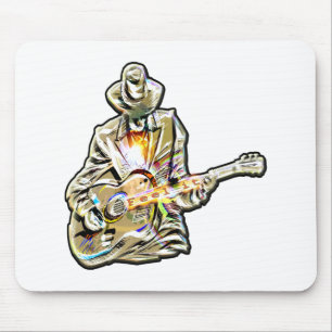 Fühlen Sie die Blues - Künstlerisches Gitarrendesi Mousepad