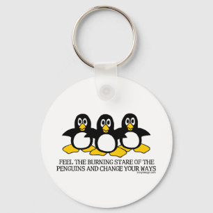 Fühlen Sie die brennende Gestalt der Pinguine Schlüsselanhänger