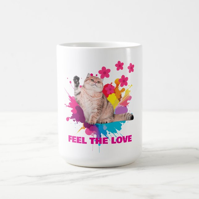Fühlen Sie die Liebe Schönes Design Kaffeetasse (Mittel)