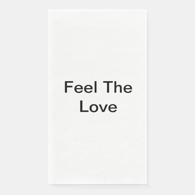Fühlen Sie die Liebe Serviette (Vorderseite)