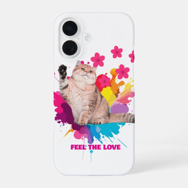 FÜHLEN SIE DIE LIEBE TRENDIGES DESIGN iPhone 16 HÜLLE (Rückseite)