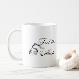 Fühlen Sie die Musik auf einem Kaffeetasse