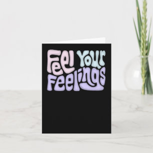 Fühlen Sie Ihre Gefühle Word Art Sticker2 Karte
