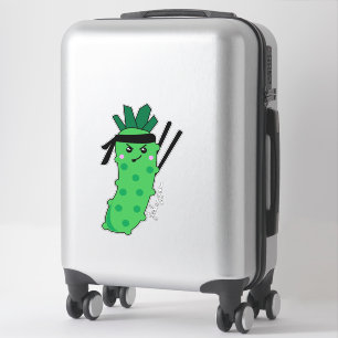 Fühlen Sie meinen Schmerz Kawaii Wasabi Funny Foo Aufkleber