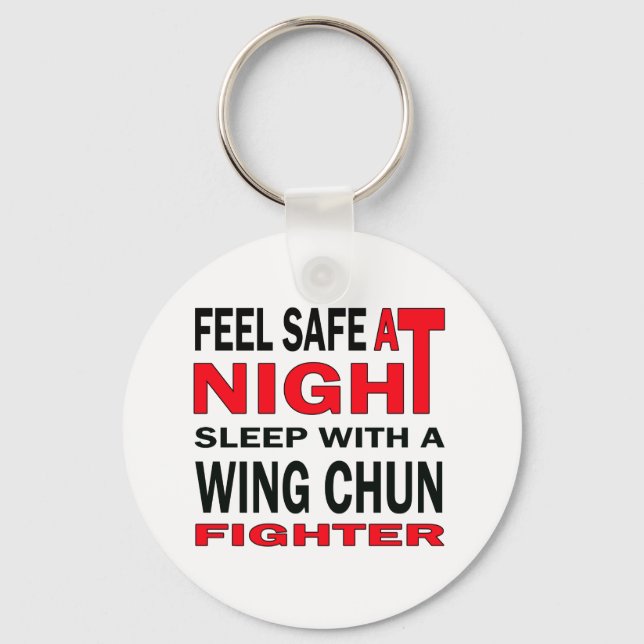 Fühlen Sie sich beim Nachtschlaf mit einem Wing Ch Schlüsselanhänger (Vorderseite)