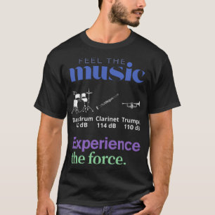 Fühlen Sie sich die blauen Sounds der Music White T-Shirt