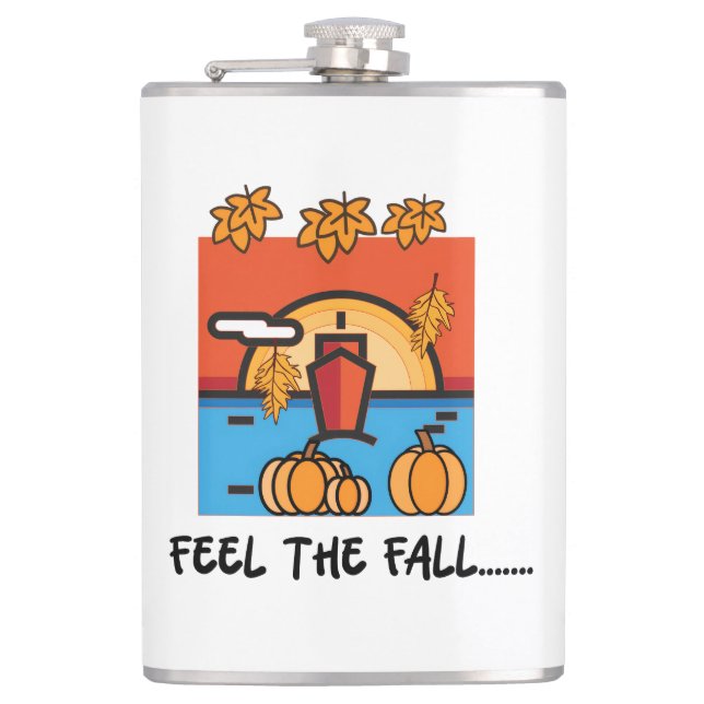 Fühlen Sie sich die Herbstsaison Vibes Flachmann (Vorderseite)