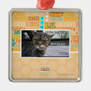 Fühlen Sie sich glücklich? Silbernes Ornament