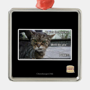 Fühlen Sie sich glücklich? Silbernes Ornament