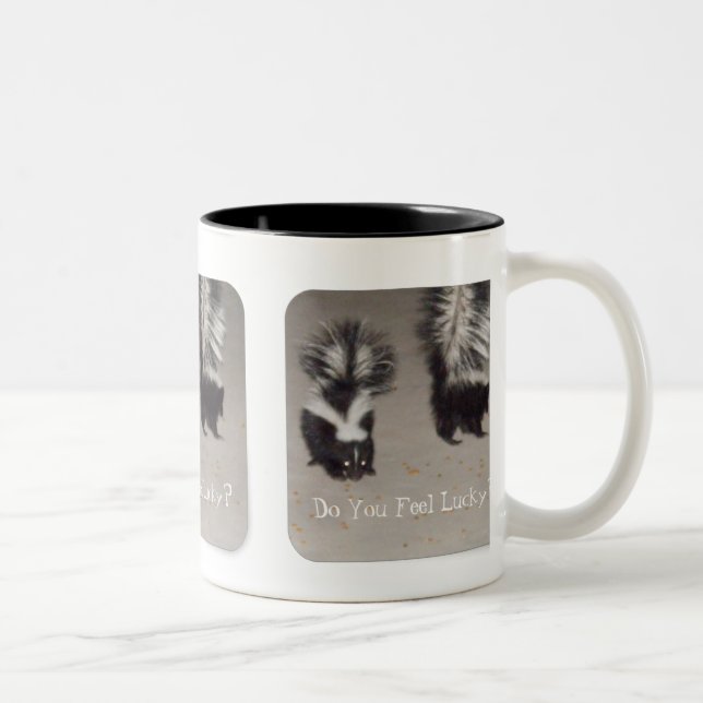 Fühlen Sie sich glücklich? Zweifarbige Tasse (Rechts)