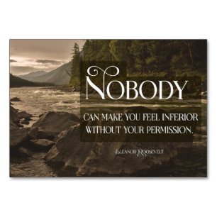 Fühlen Sie sich minderwertig Tischnummer