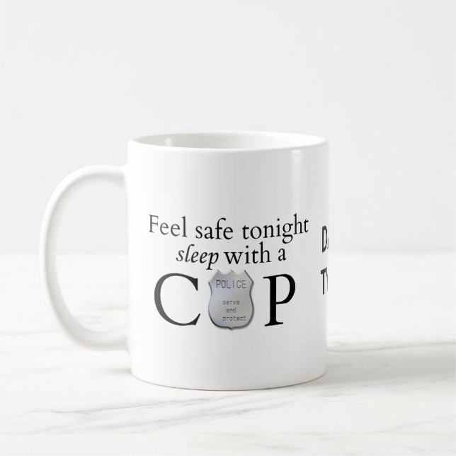 Fühlen Sie sich sicher heute Abend! Kaffeetasse (Links)