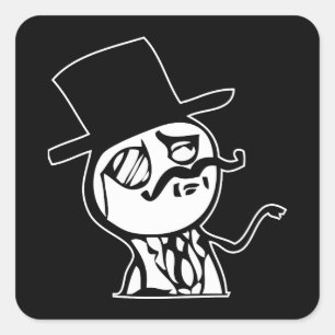 Fühlen Sie sich wie ein Sir-Internet-Mem-Comic Quadratischer Aufkleber
