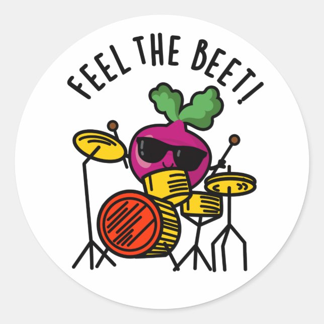 Fühlen Sie sich wie ein sonniger Veggie Pub Runder Aufkleber (Vorderseite)