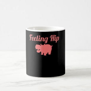 Fühlende hippe Nilpferd Lustige Nilpferd Kinder Ge Kaffeetasse