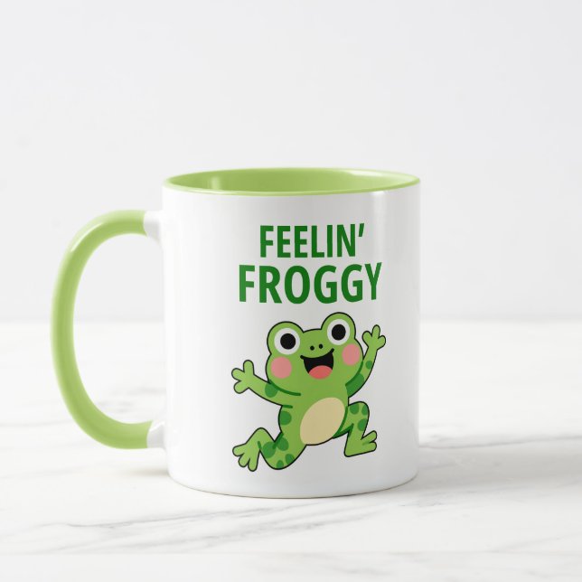 Fühlender Frosch Tasse (Links)