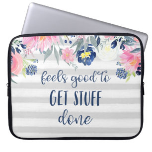 Fühlt sich gut, um Dinge zu erledigen Aquarellbl Laptopschutzhülle