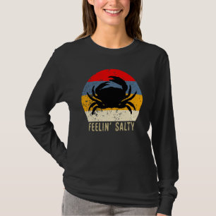 Fühlt sich salzig Maryland-Krabbe-Sonnenuntergangs T-Shirt