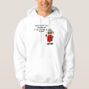 Führe mich nicht in Versuchung Spaß Hoodie