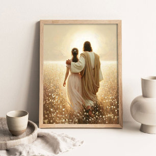 Führe uns, Christliche Kunst, Jesus geht mit uns Poster
