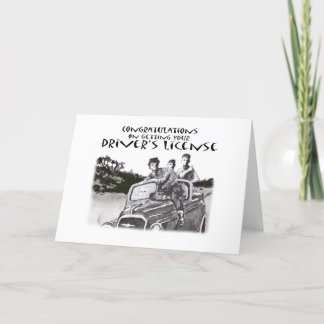 Führen der Fahrprüfung, Glückwünsche Karte