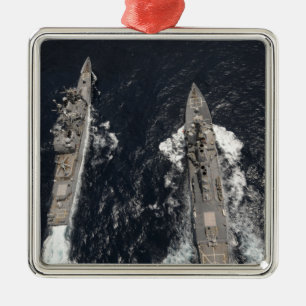 Führen-Raketenzerstörer USS Gridley Silbernes Ornament