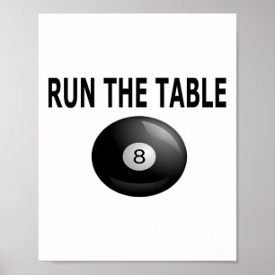 Führen Sie den Billardpool Acht Ll aus Poster