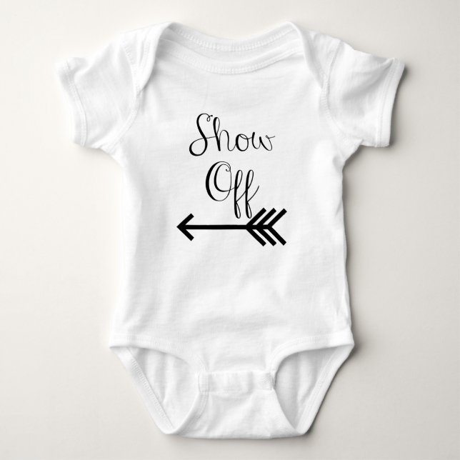 Führen Sie Doppelbodysuit vor Baby Strampler (Vorderseite)