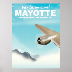 Führen Sie eine Volion aus! Reiseplakat Mayotte Poster
