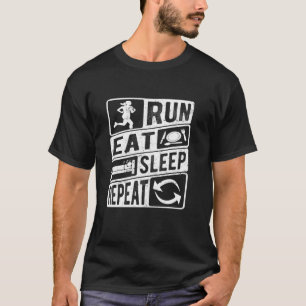 Führen Sie eine Wiederholung der Schlaf-Schlaf dur T-Shirt