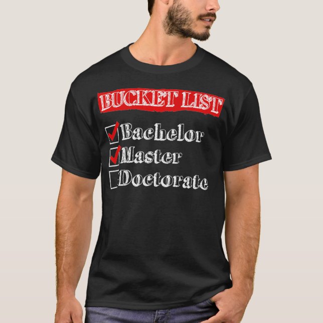 Führen Sie einen Bachelor-Master-Doktortitel aus T-Shirt (Vorderseite)