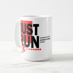 Führen Sie einfach das Marathon Runner Track Race- Kaffeetasse