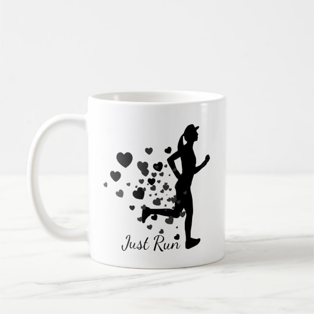 Führen Sie einfach Spaß-Liebe aus und führen Sie H Kaffeetasse (Links)