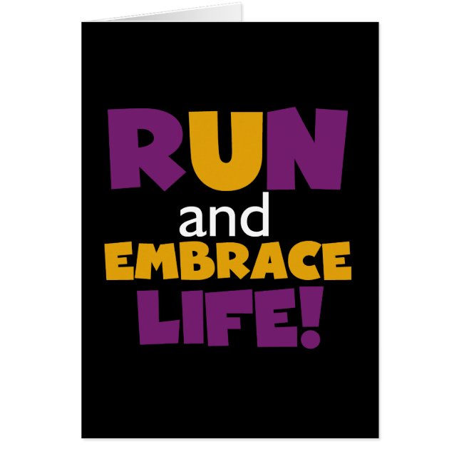 Führen Sie Embrace Life Lila Gelb aus (Vorne)