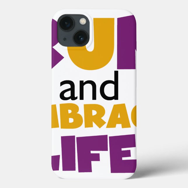 Führen Sie Embrace Life Lila Gelb aus Case-Mate iPhone Hülle (Rückseite)