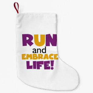 Führen Sie Embrace Life Lila Gelb aus Kleiner Weihnachtsstrumpf