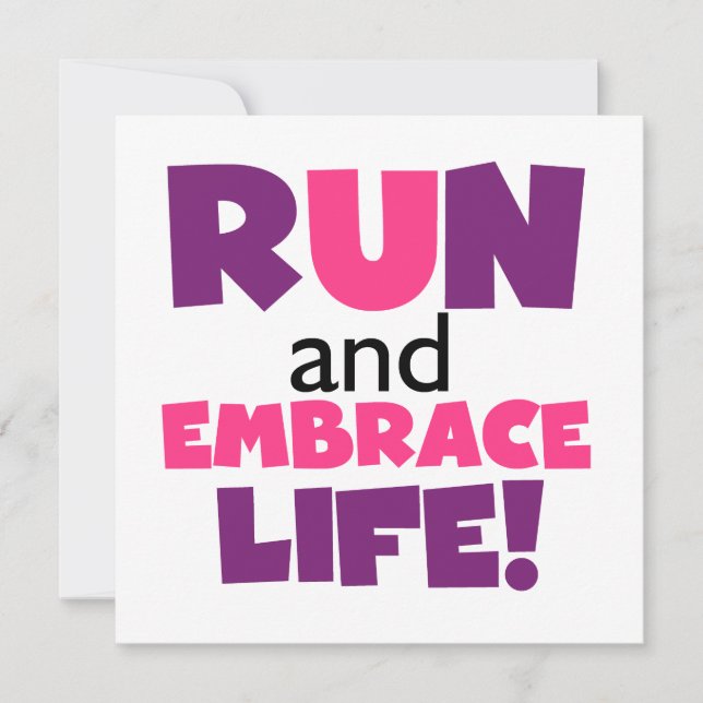 Führen Sie Embrace Life Lila Pink aus (Vorderseite)