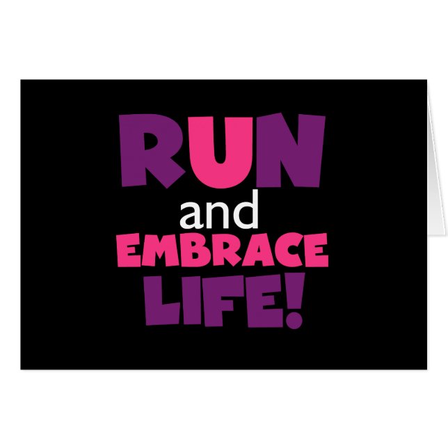Führen Sie Embrace Life Lila Pink aus (Vorderseite (Horizontal))