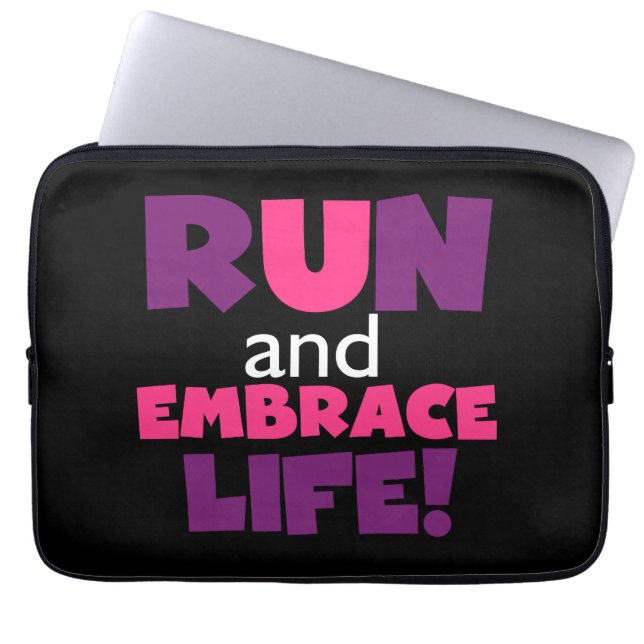Führen Sie Embrace Life Lila Pink aus Laptopschutzhülle (Vorderseite)