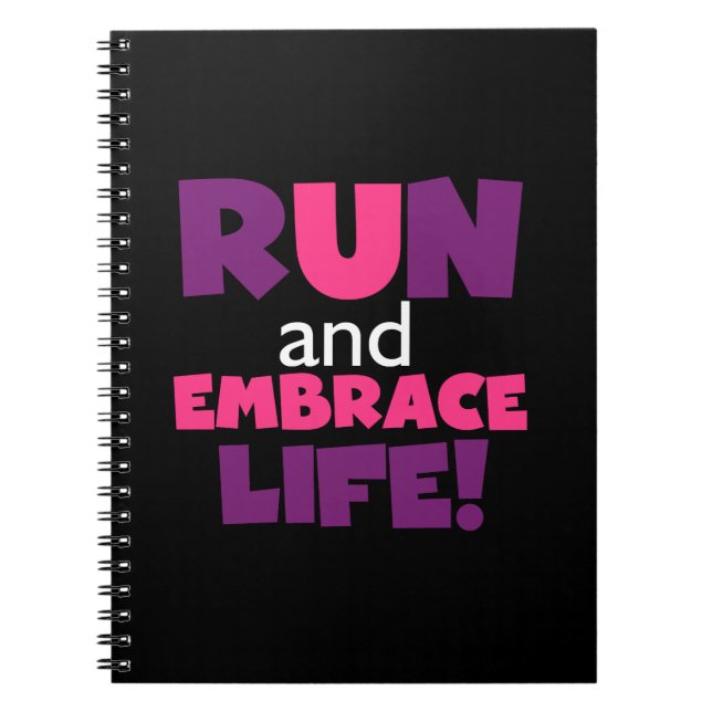 Führen Sie Embrace Life Lila Pink aus Notizblock (Vorderseite)