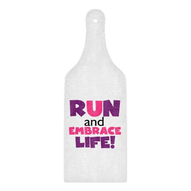 Führen Sie Embrace Life Lila Pink aus Schneidebrett (Vorderseite)