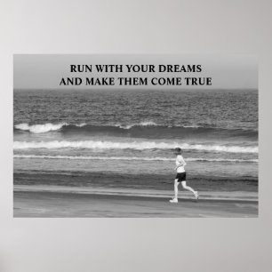Führen Sie Ihre Träume motivierend aus Poster