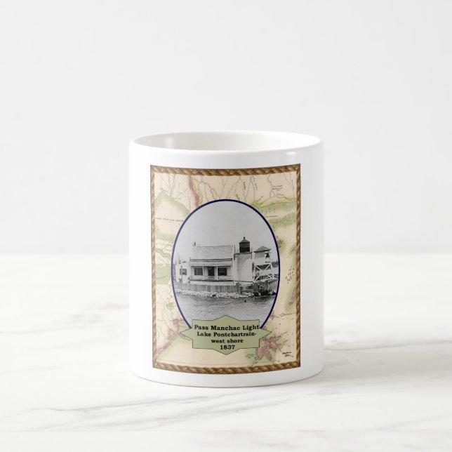 Führen Sie Manchac Leuchtturm-Tasse Kaffeetasse (Mittel)