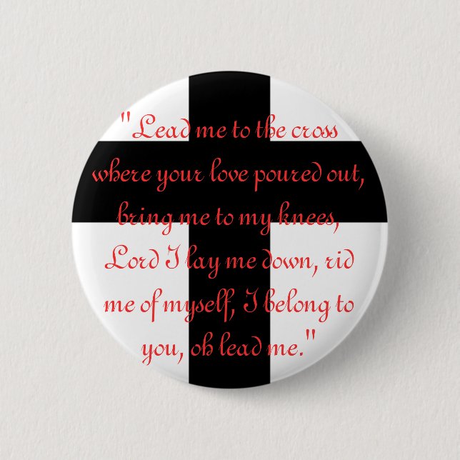 Führen Sie mich zum Kreuz - Knopf Button (Vorderseite)