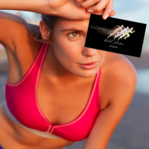Führen Sie Sport Coach Athlete Logo-Instructor QR  Visitenkarte